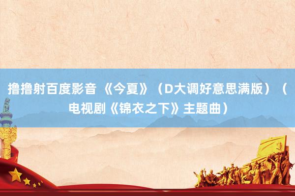 撸撸射百度影音 《今夏》（D大调好意思满版）（电视剧《锦衣之下》主题曲）
