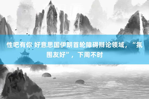 性吧有你 好意思国伊朗首轮障碍辩论领域，“氛围友好”，下周不时