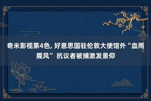 奇米影视第4色, 好意思国驻伦敦大使馆外“血雨腥风” 抗议者被捕激发景仰