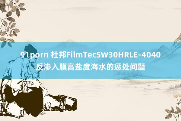 91porn 杜邦FilmTecSW30HRLE-4040反渗入膜高盐度海水的惩处问题