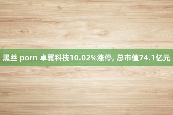 黑丝 porn 卓翼科技10.02%涨停, 总市值74.1亿元