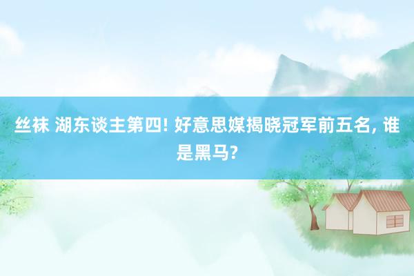 丝袜 湖东谈主第四! 好意思媒揭晓冠军前五名, 谁是黑马?