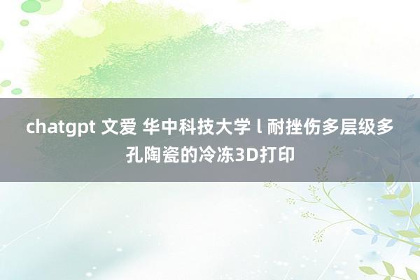chatgpt 文爱 华中科技大学 l 耐挫伤多层级多孔陶瓷的冷冻3D打印