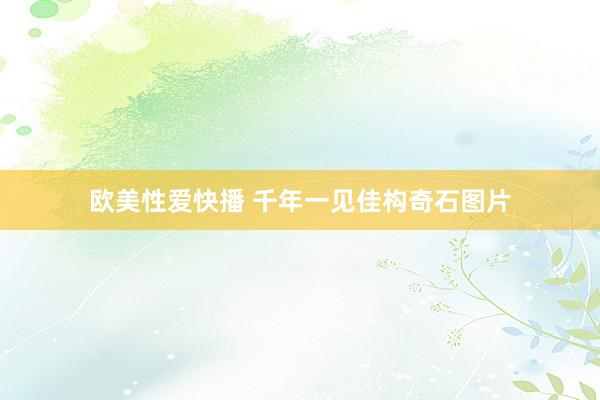 欧美性爱快播 千年一见佳构奇石图片